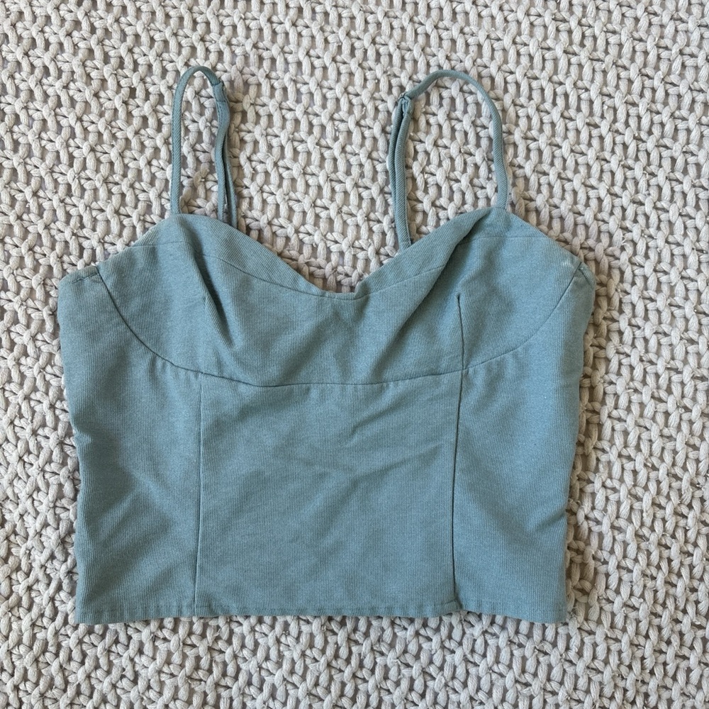Forever 21 Light Blue Smocked Top
